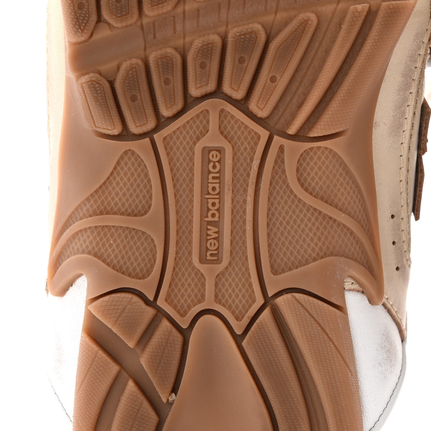 Miu Miu X NEW BALANCE Bleached Calfskin 530 SL Slip-On Sneakers Mules 35.5 Travertine Grey White 7 of 9