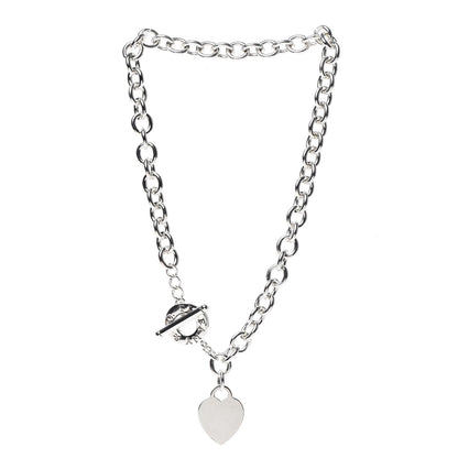 Tiffany Sterling Silver Heart Tag Toggle Necklace 3 of 4