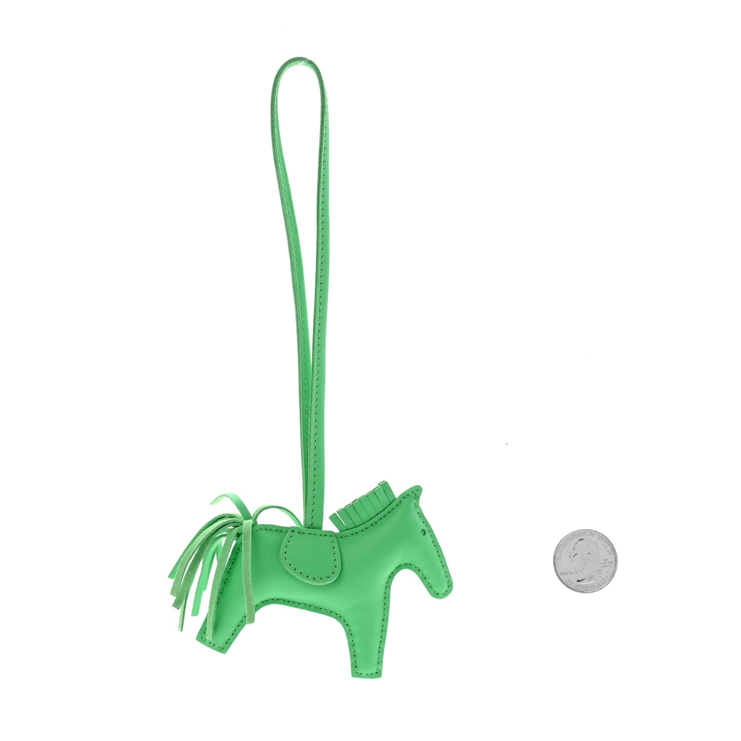 Milo Lambskin Grigri Rodeo Horse Bag Charm PM Vert Comics