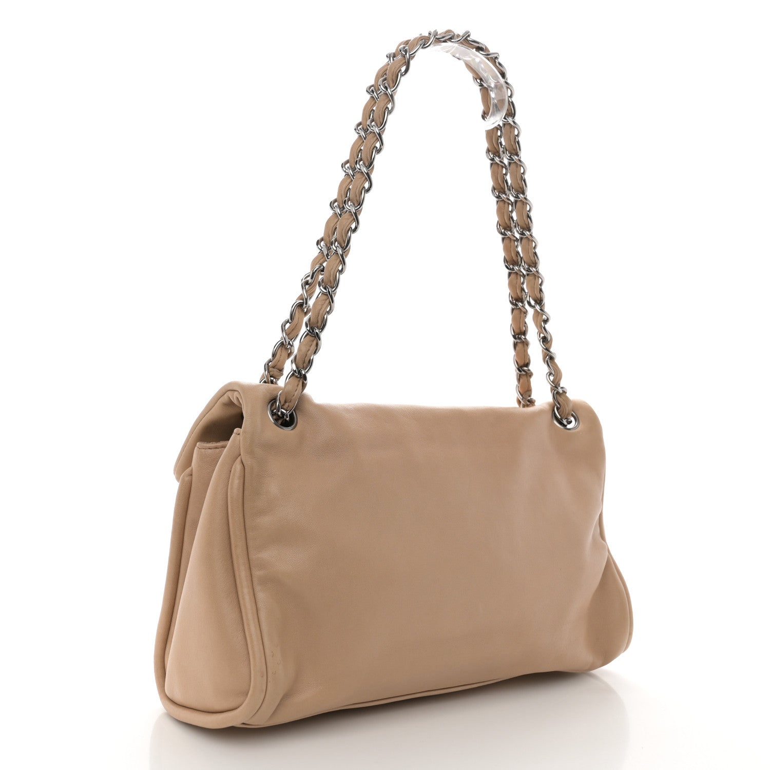 Chanel Lambskin Quilted Large Mademoiselle Double Flap Light Brown 3 of 13