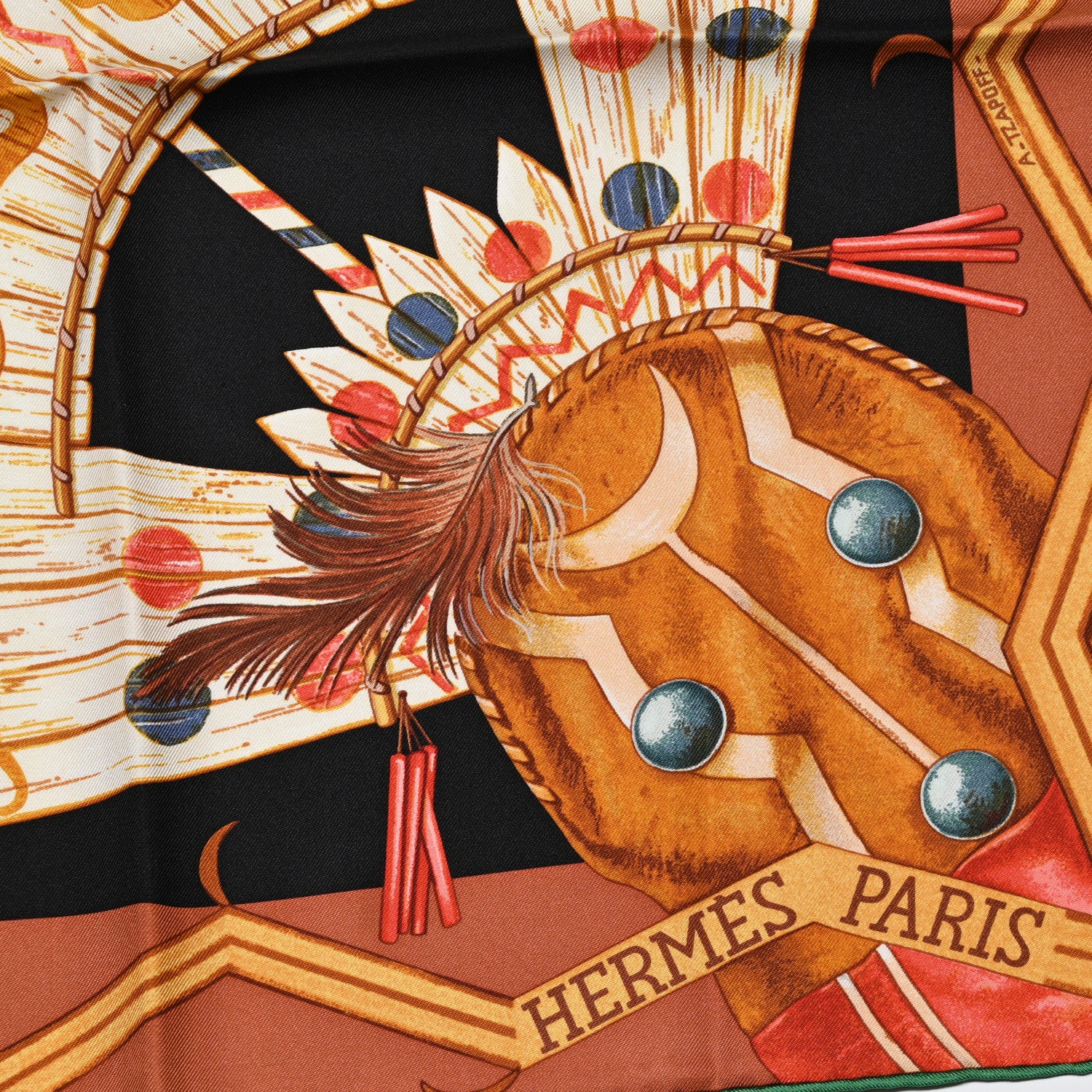 Hermes Silk Wako Ni Scarf 90 2 of 5