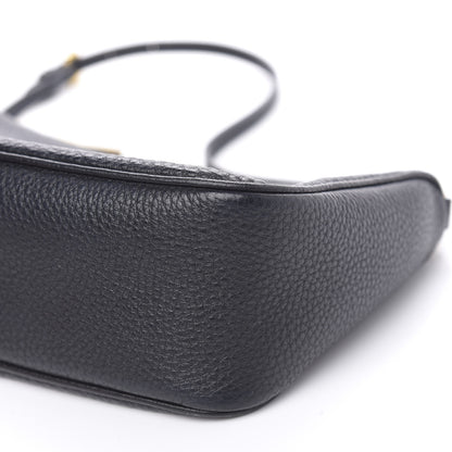 Prada Vitello Daino Pochette Bag Black 10 of 10