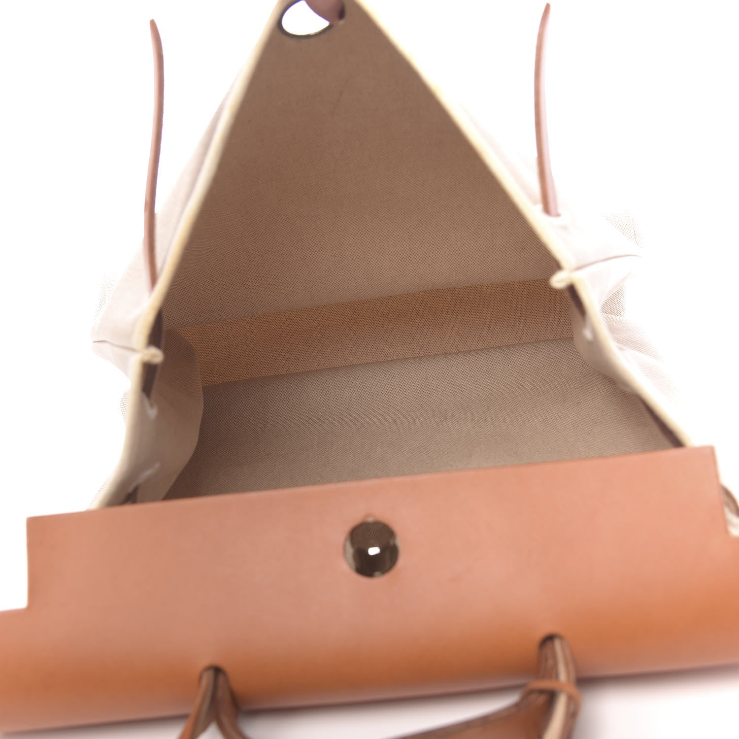 Hermes Toile Vache Calfskin Herbag 40 GM Natural 6 of 15