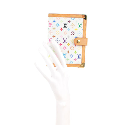 Louis Vuitton Monogram Multicolor Small Ring Agenda Cover White 2 of 7