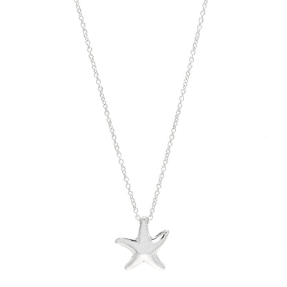 Tiffany Sterling Silver 12mm Elsa Peretti Starfish Pendant Necklace 1 of 6