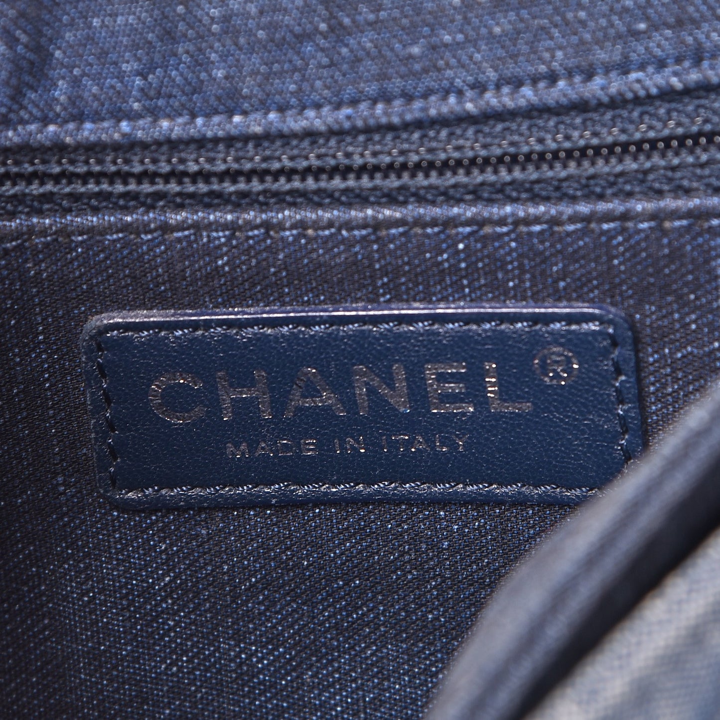 Denim Quilted Small Medallion Flap Light Blue