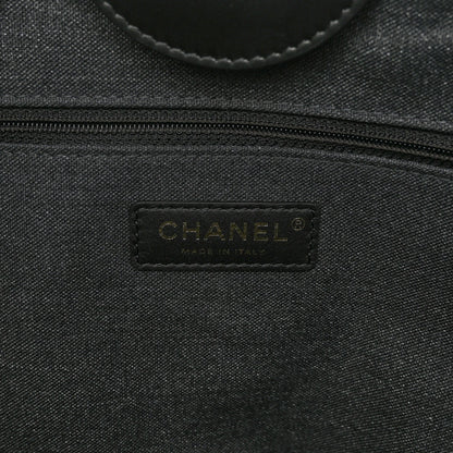 Chanel Calfskin Medium Deauville Tote Black 6 of 10