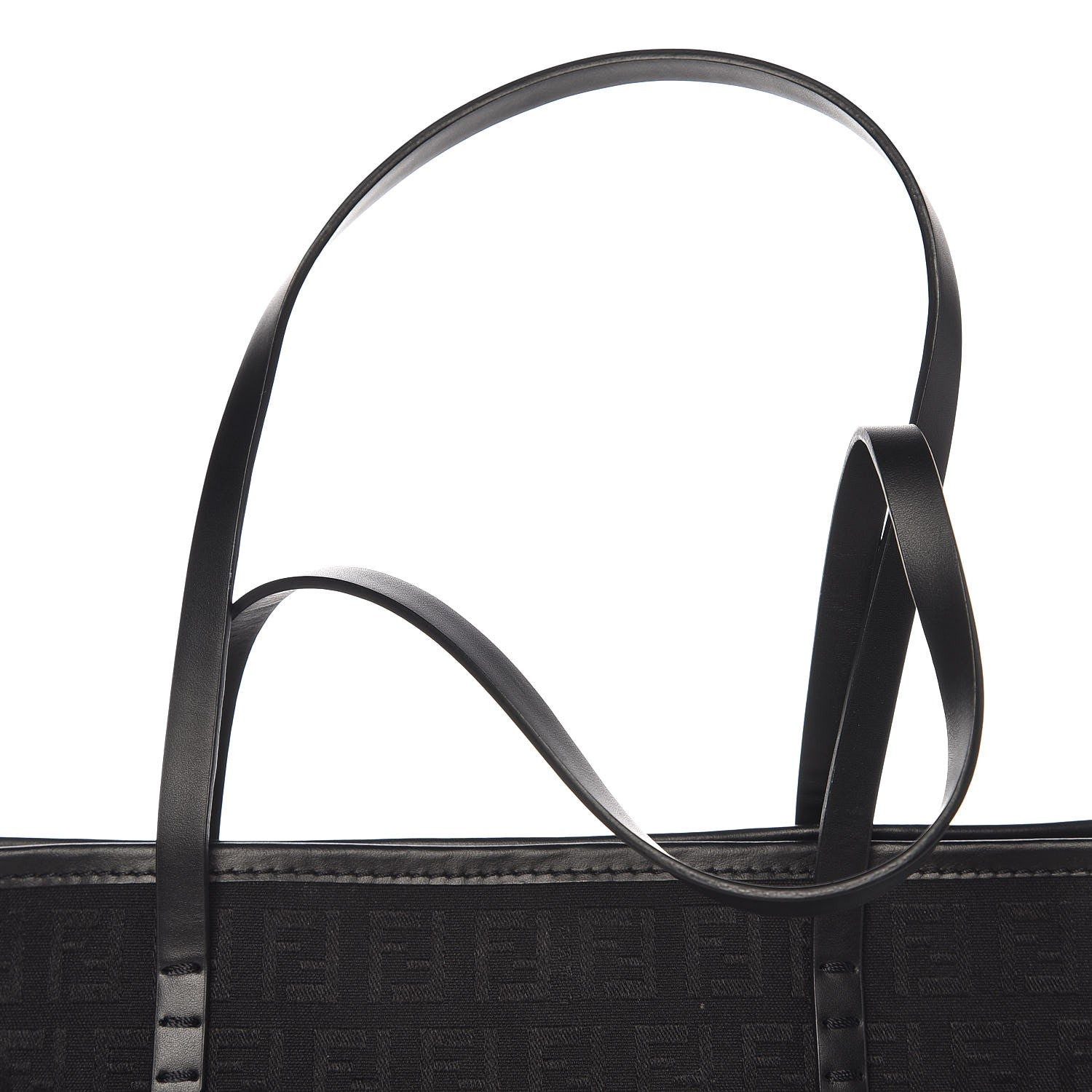 Fendi Zucchino Small Roll Tote Black 7 of 7