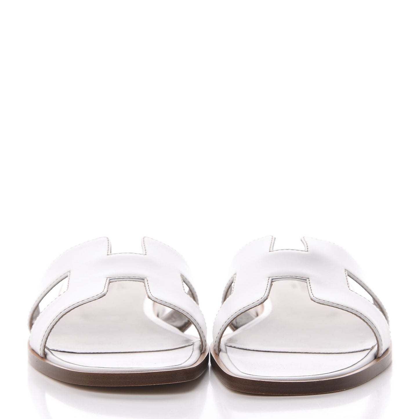 Box Calfskin Oran Sandals 38 White