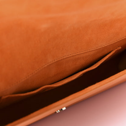 Saint Laurent Calfskin Classic Y Ligne Clutch Orange 12 of 12