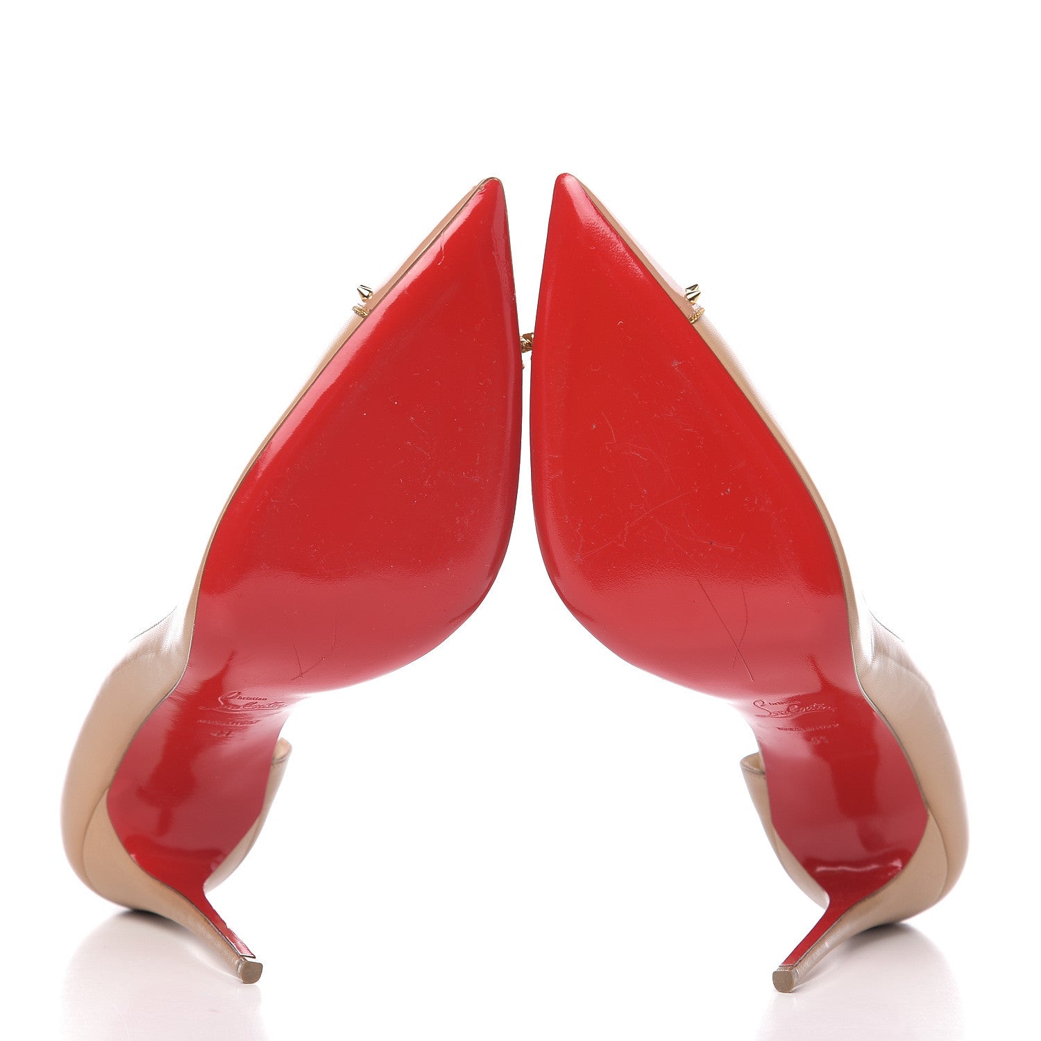 Christian Louboutin Kid Patent Culturella 100 Pumps 41 Nude 5 of 9