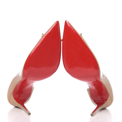 Christian Louboutin Kid Patent Culturella 100 Pumps 41 Nude 5 of 9