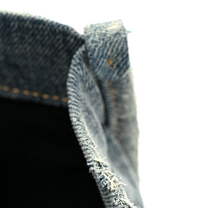 Balenciaga Washed Frayed Denim Logo Medium Hardware Tote Blue 12 of 12