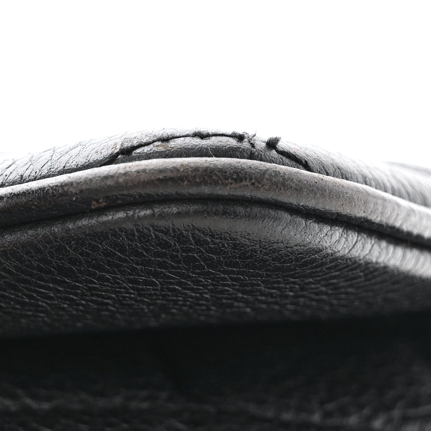 Grained Calfskin Quilted Medium Casual Rock Flap Black