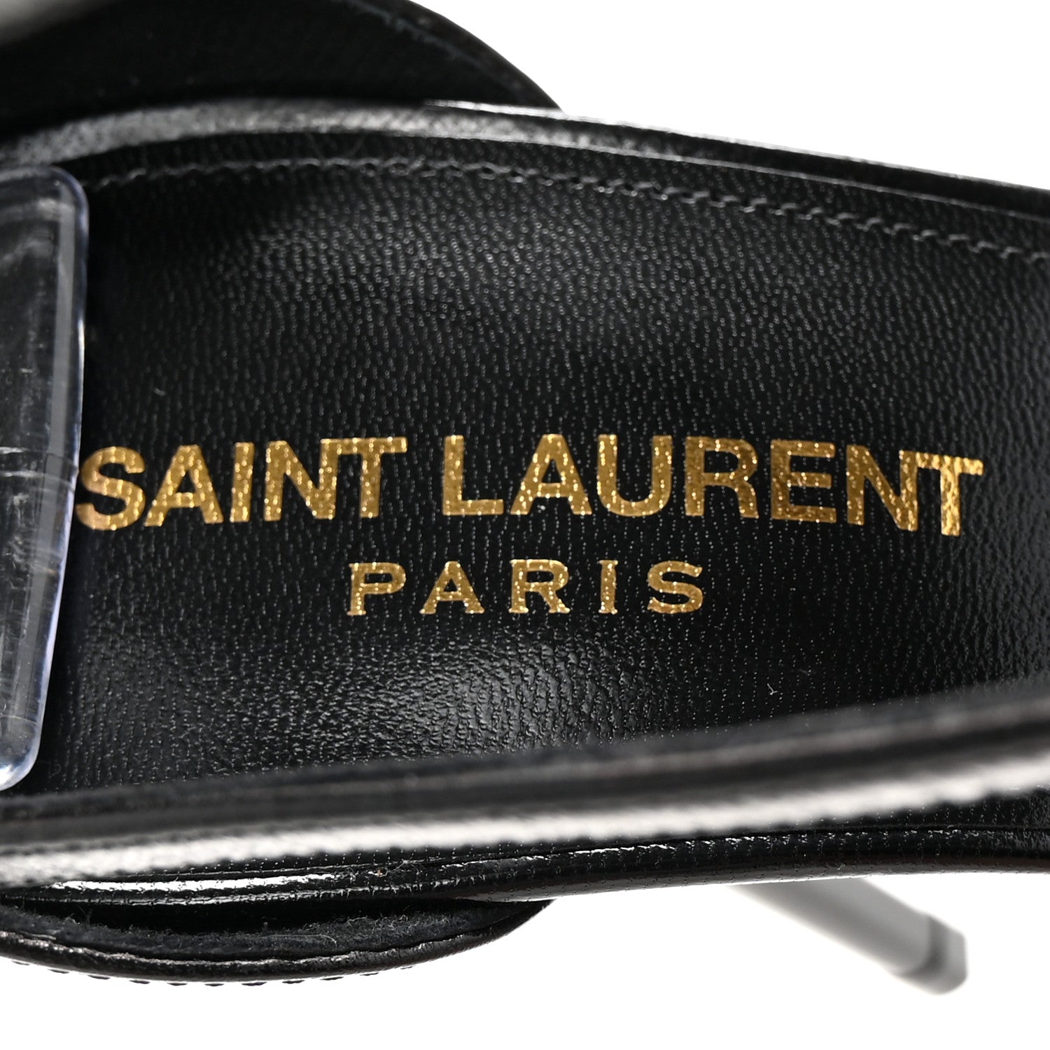 Saint Laurent Calfskin Cassandra 100 Ankle Strap Sandals 40 Black 8 of 9