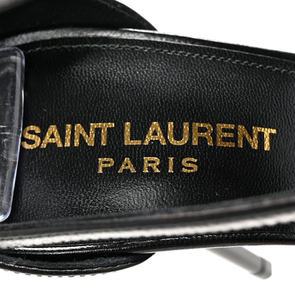 Saint Laurent Calfskin Cassandra 100 Ankle Strap Sandals 40 Black 8 of 9