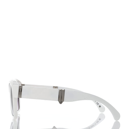 Chanel Acetate Metal Square Folding Sunglasses 6055-B White 3 of 12