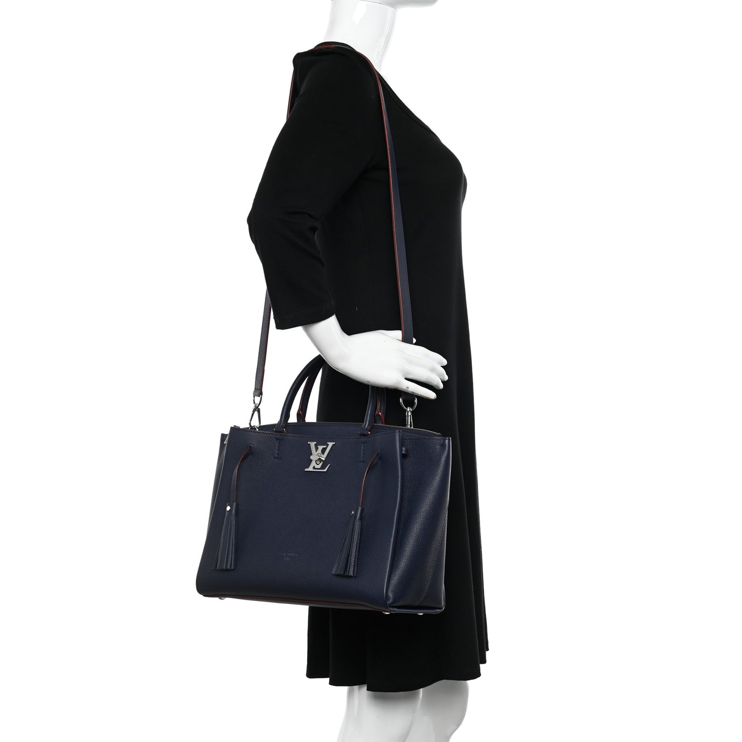 Calfskin Lockmeto Marine Rouge