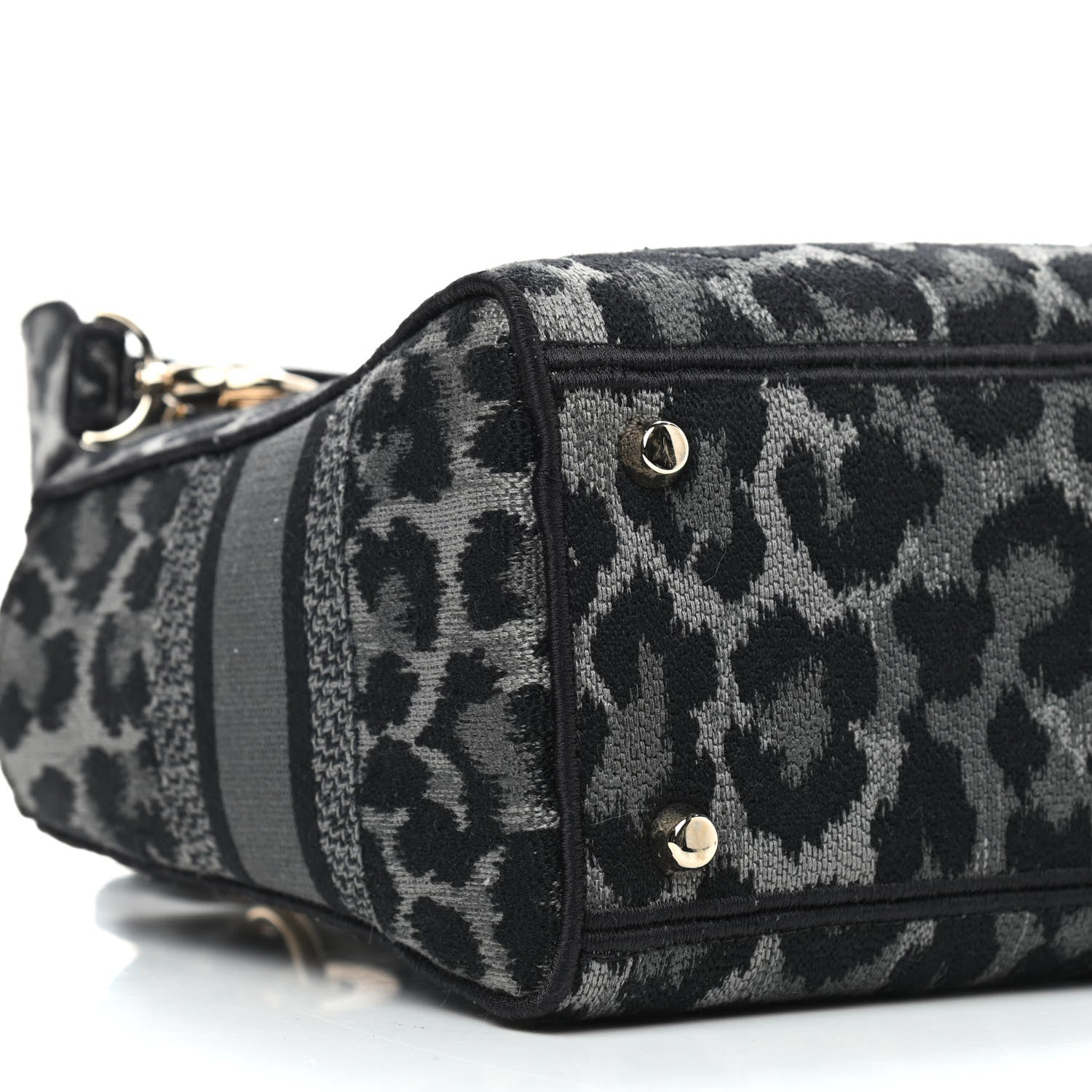 Christian Dior Canvas Mizza Embroidered Medium Lady D-Lite Gray 4 of 7