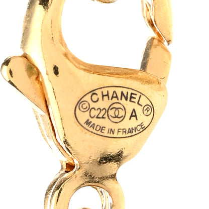 Chanel Resin Pearl Crystal CC Choker Necklace Gold Pink White 6 of 6
