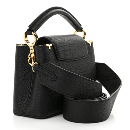Louis Vuitton Taurillon Embellished Flower Crown Capucines Mini Black 3 of 9