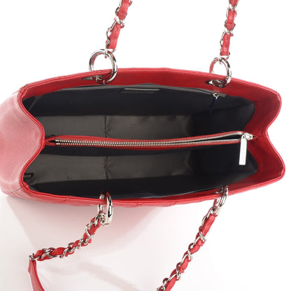 Chanel Caviar Quilted Grand Shopping Tote GST Red 5 of 7