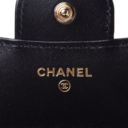 Chanel Lambskin Quilted Top Handle Flap Coin Purse With Chain Black 4 of 4