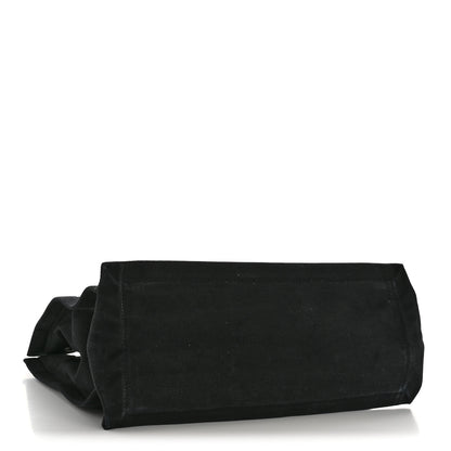 Saint Laurent Linen Calfskin Rive Gauche North South Tote Black 4 of 16