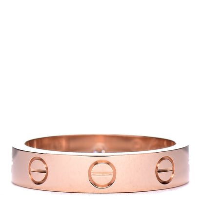 Cartier 18K Pink Gold Diamond 4mm LOVE Wedding Band Ring 50 5.25 3 of 5