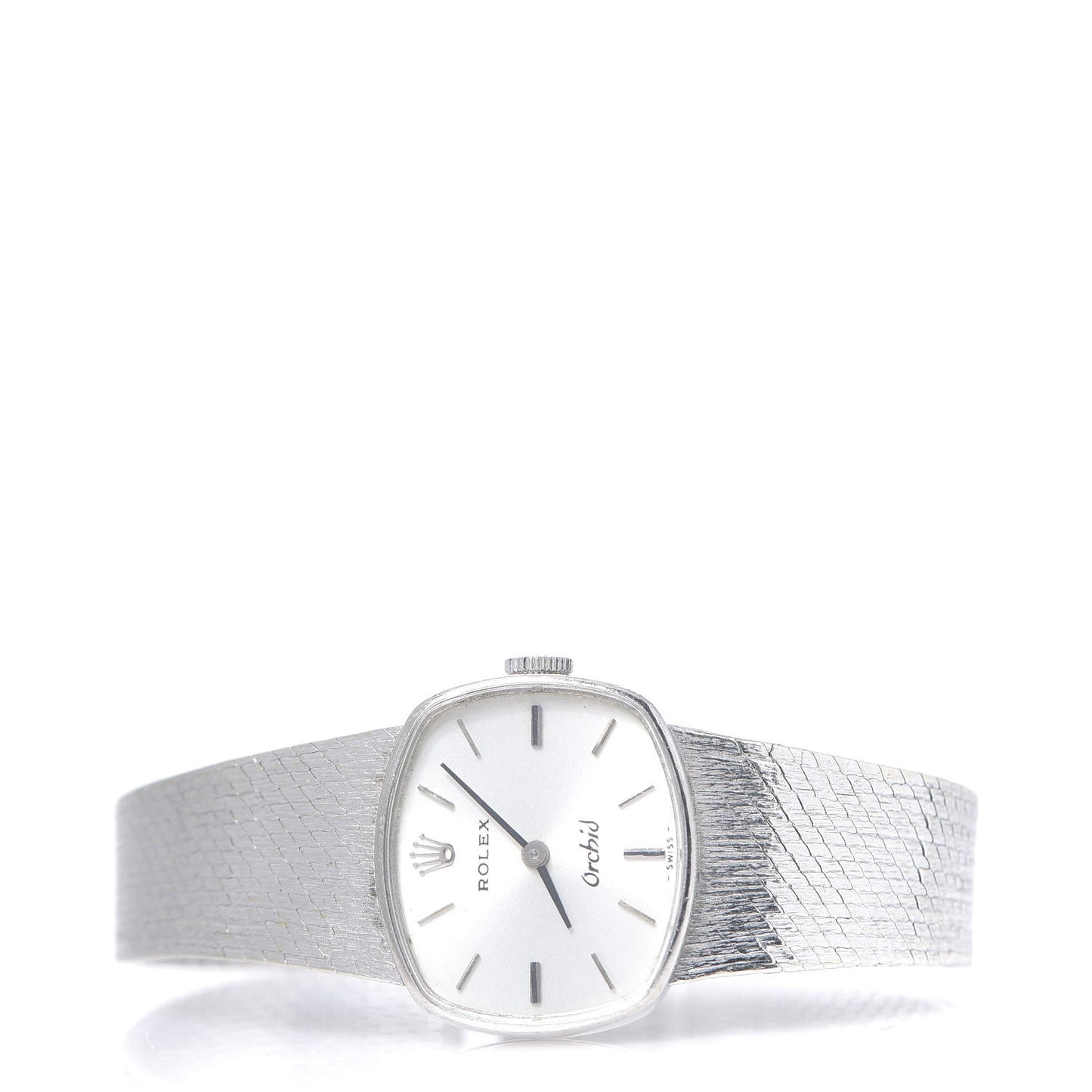 18K White Gold 22mm Orchid Manual Winding Watch