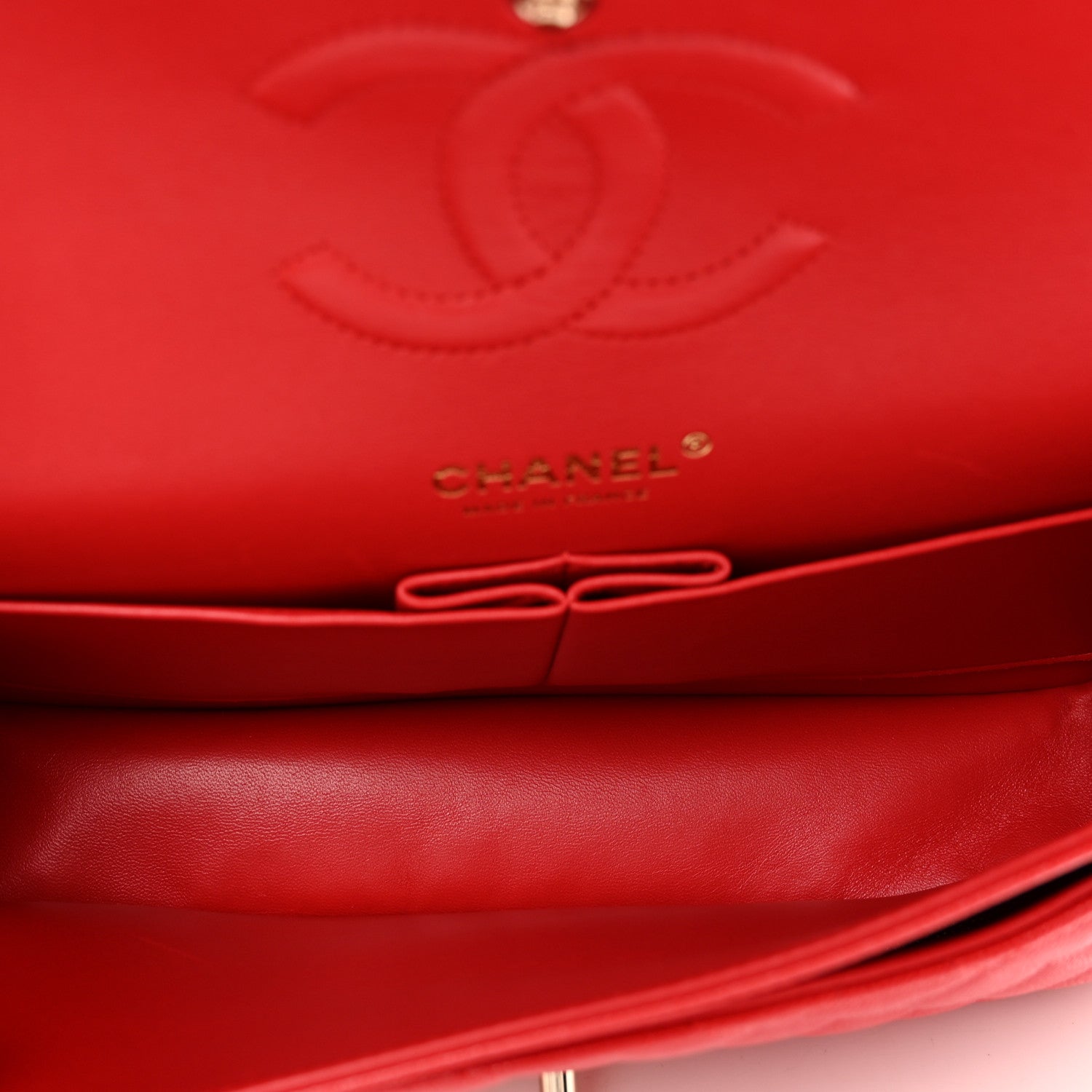 Chanel Caviar Quilted Medium Double Flap Red 6 of 10