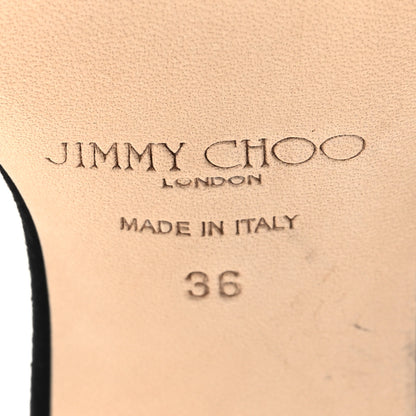 Jimmy Choo Crystal Skye 70 Mules 36 Black 6 of 7