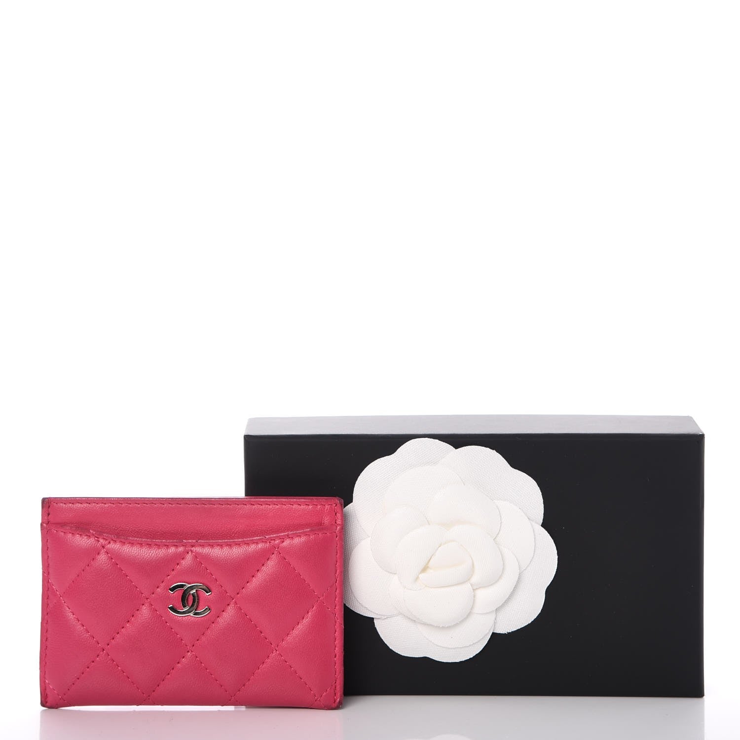 Chanel Lambskin Quilted Card Holder Fuchsia 13 of 13