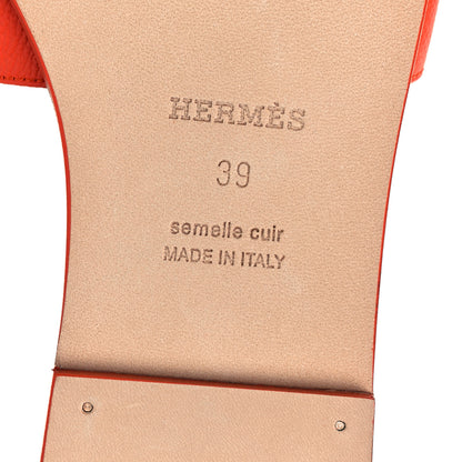Hermes Epsom Oran Sandals 39 Orange Poppy 6 of 10
