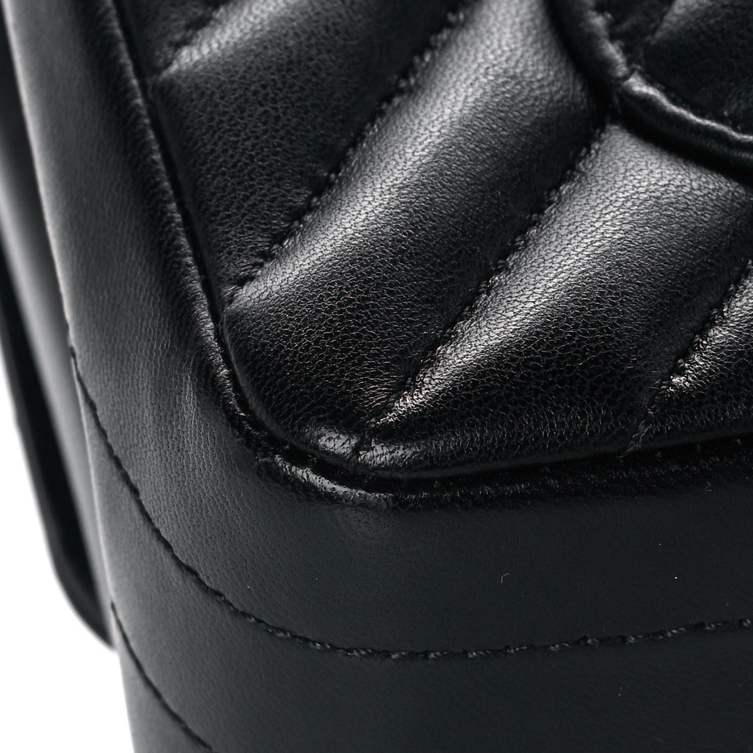 Chanel Lambskin Chevron Quilted Mini Rectangular Flap Black 11 of 12