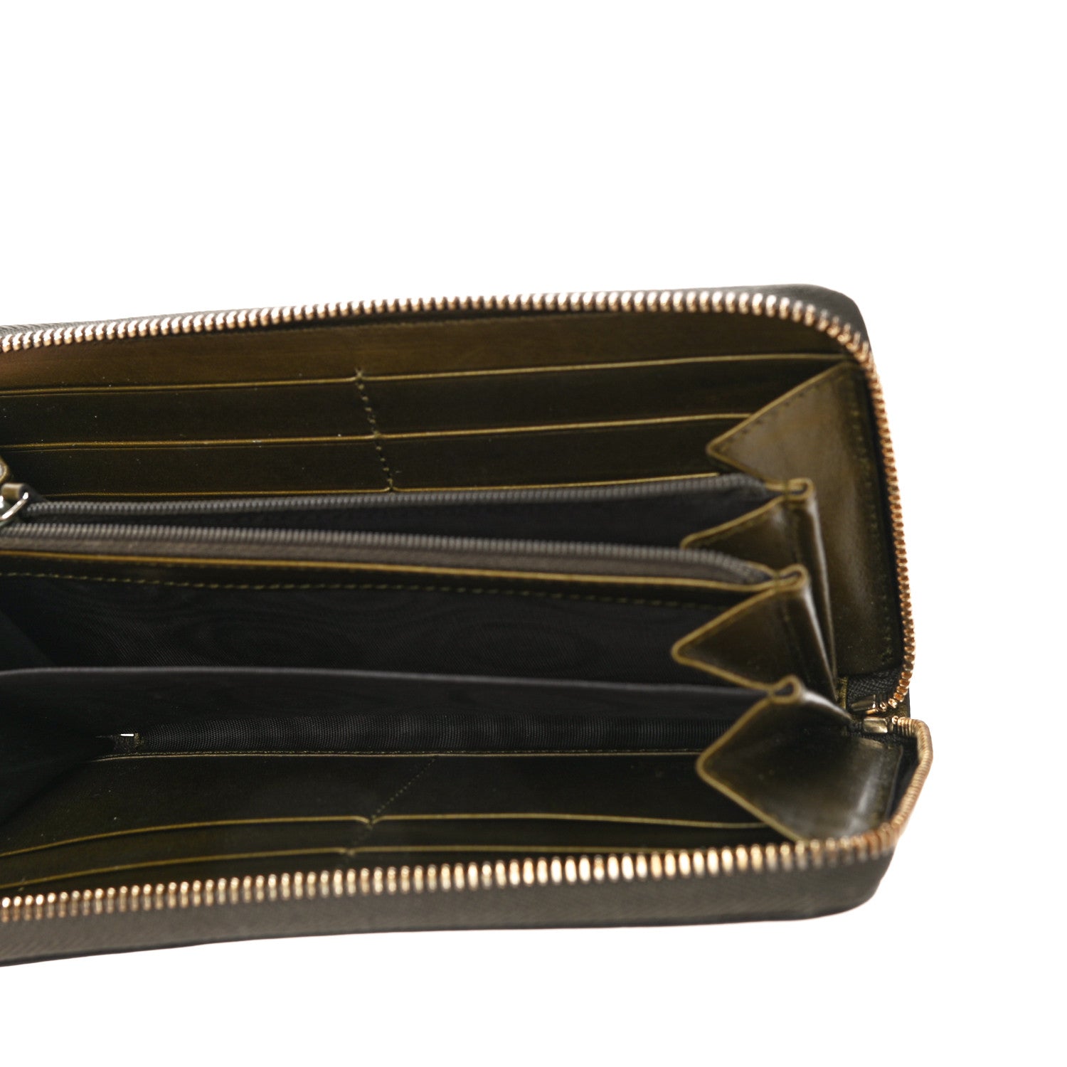 Gucci Shine Microguccissima Lovely Heart Zip Around Wallet Gold 5 of 10