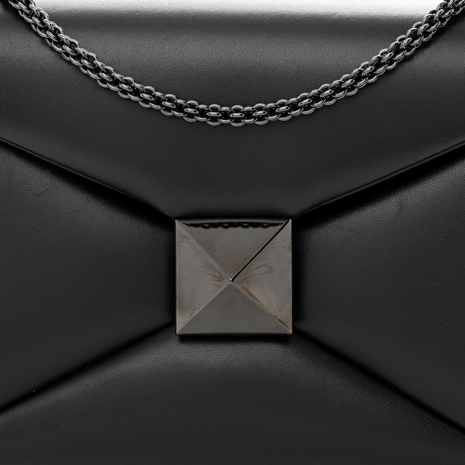 Valentino Garavani Nappa Tonal One Stud Chain Shoulder Bag Black 7 of 10