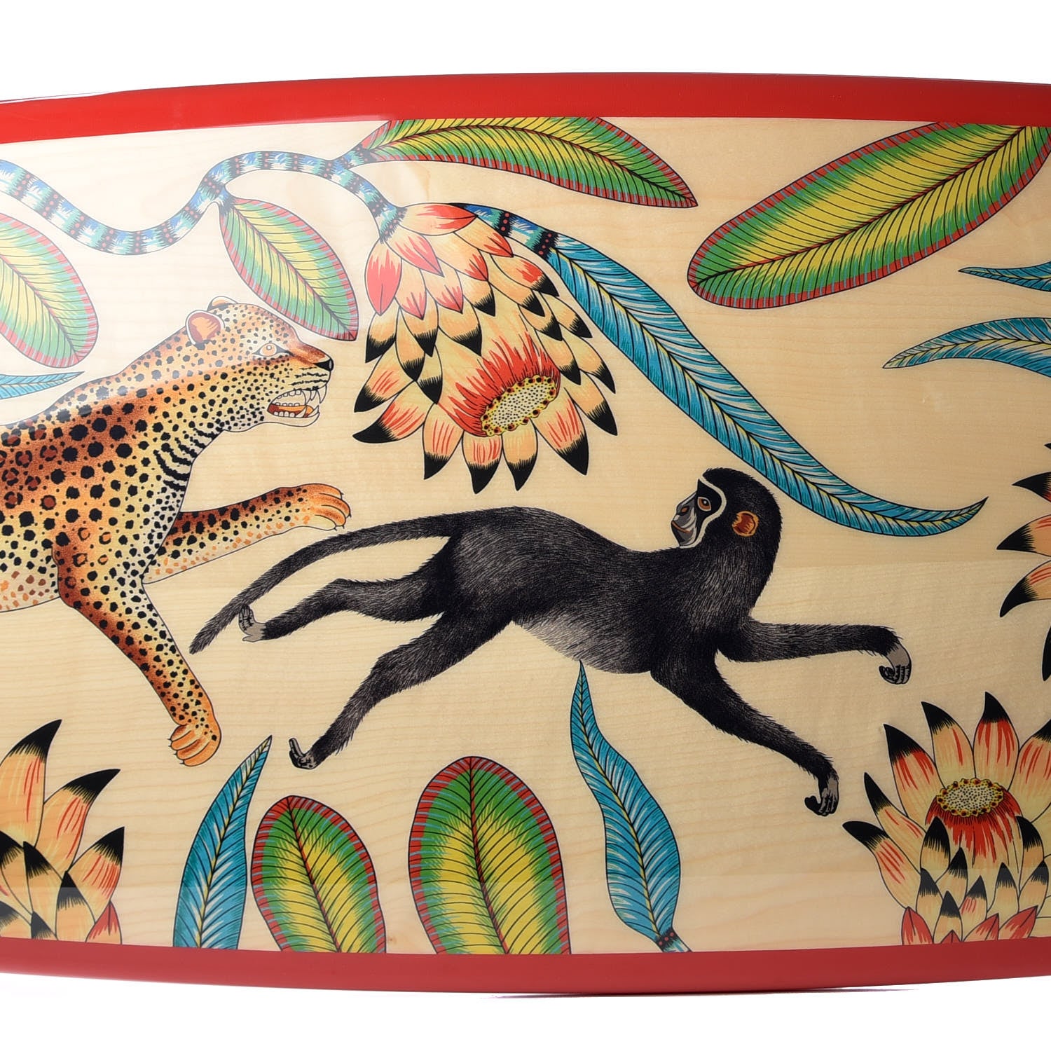 Hermes Resin Savana Dance Surfboard Rouge Vif Jaune 4 of 12