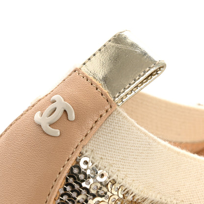 Chanel Sequin Lambskin Cap Toe Ballerina Flats 40 Gold 11 of 11