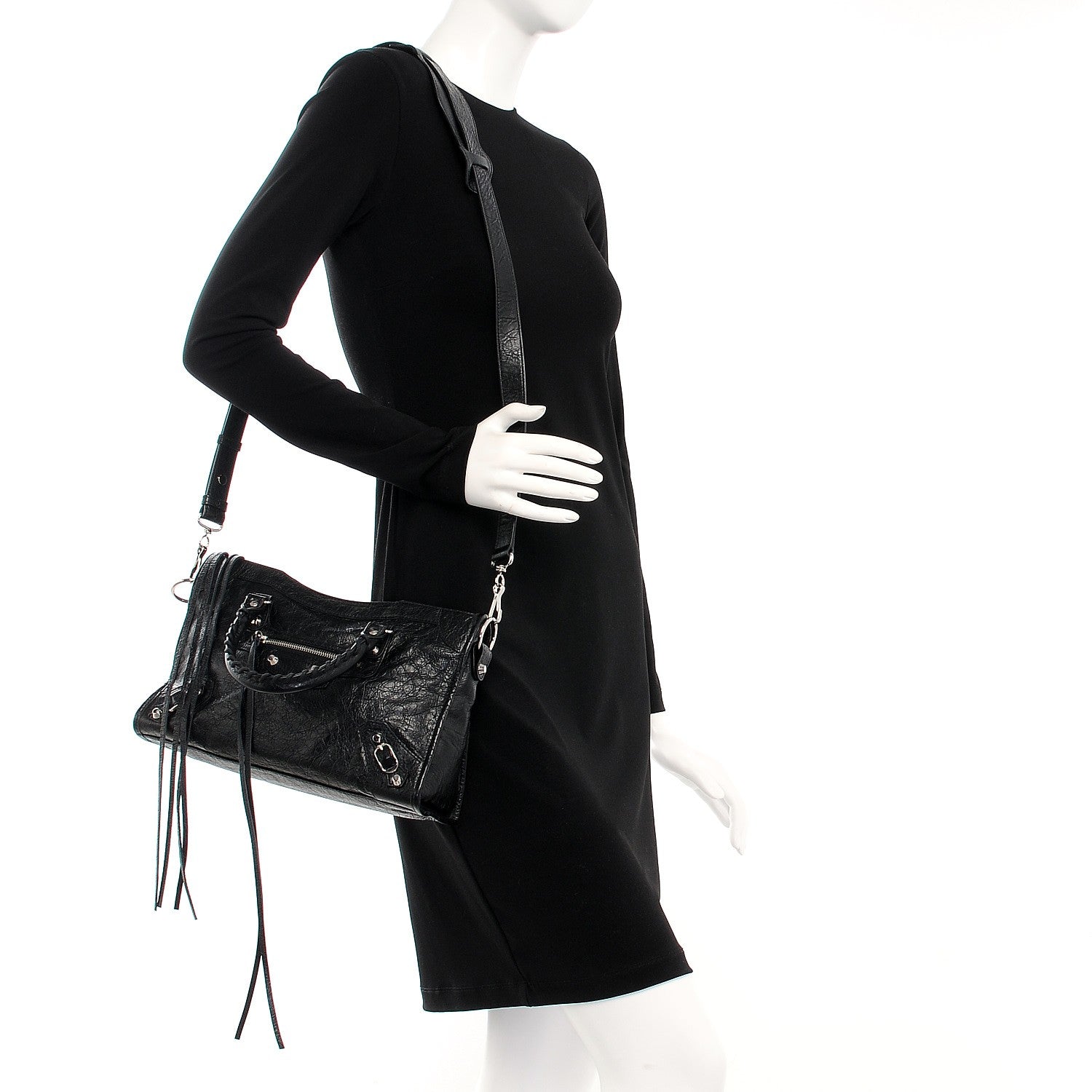 Balenciaga Agneau Classic Silver Hardware S City Black 2 of 8