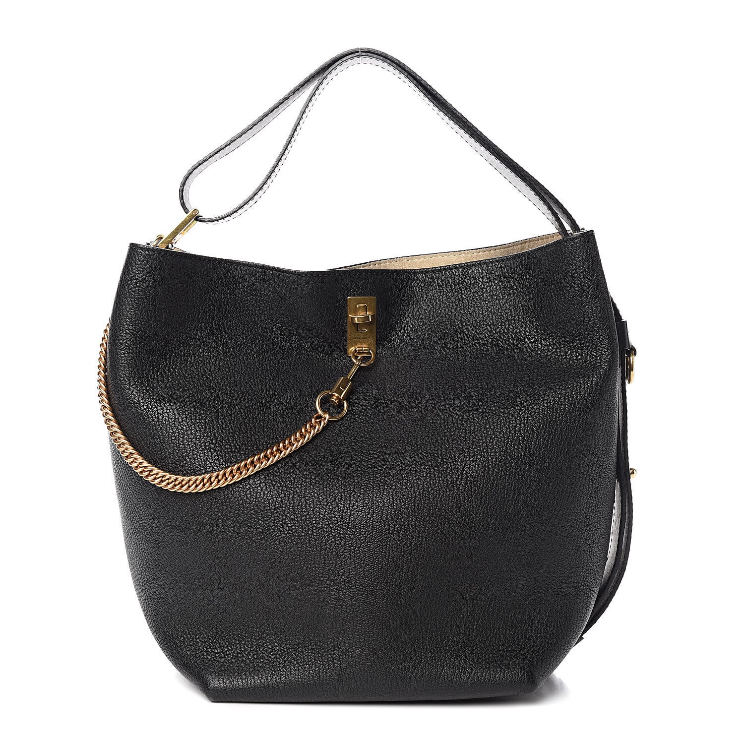 Givenchy Grained Calfskin GV Bucket Bag Black 1 of 10