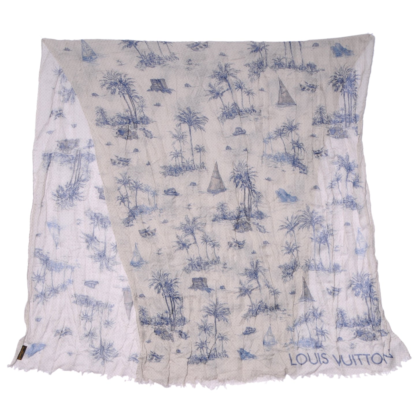 Cotton Linen Toile Etole De Louis Pareo Blue
