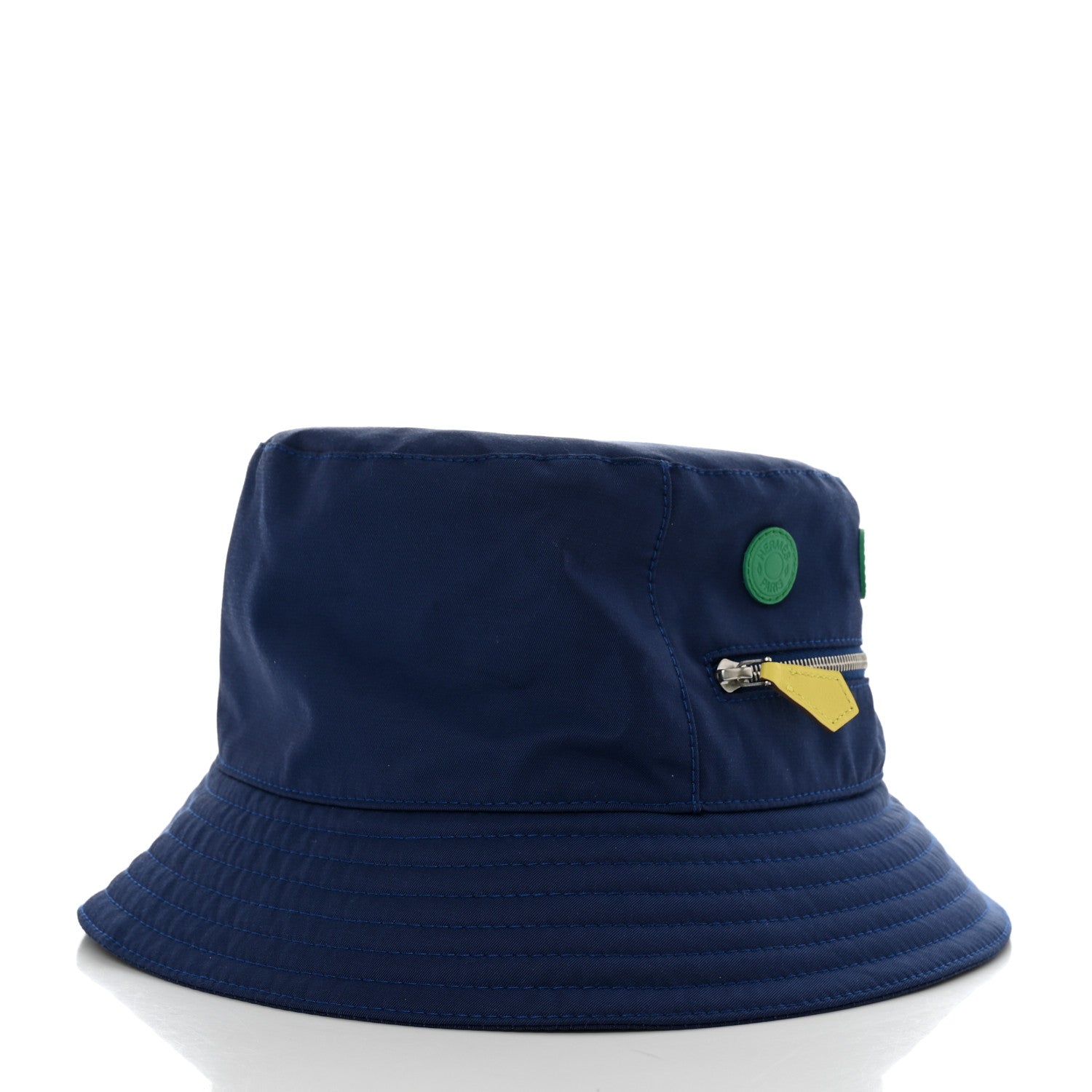 Hermes Gabardine Cotton Swift Bob Elvis Robot Bucket Hat 58 Bleu 3 of 9