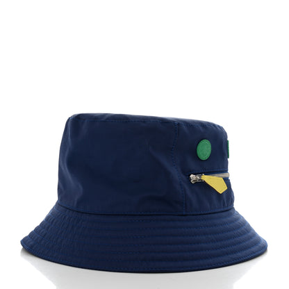 Hermes Gabardine Cotton Swift Bob Elvis Robot Bucket Hat 58 Bleu 3 of 9