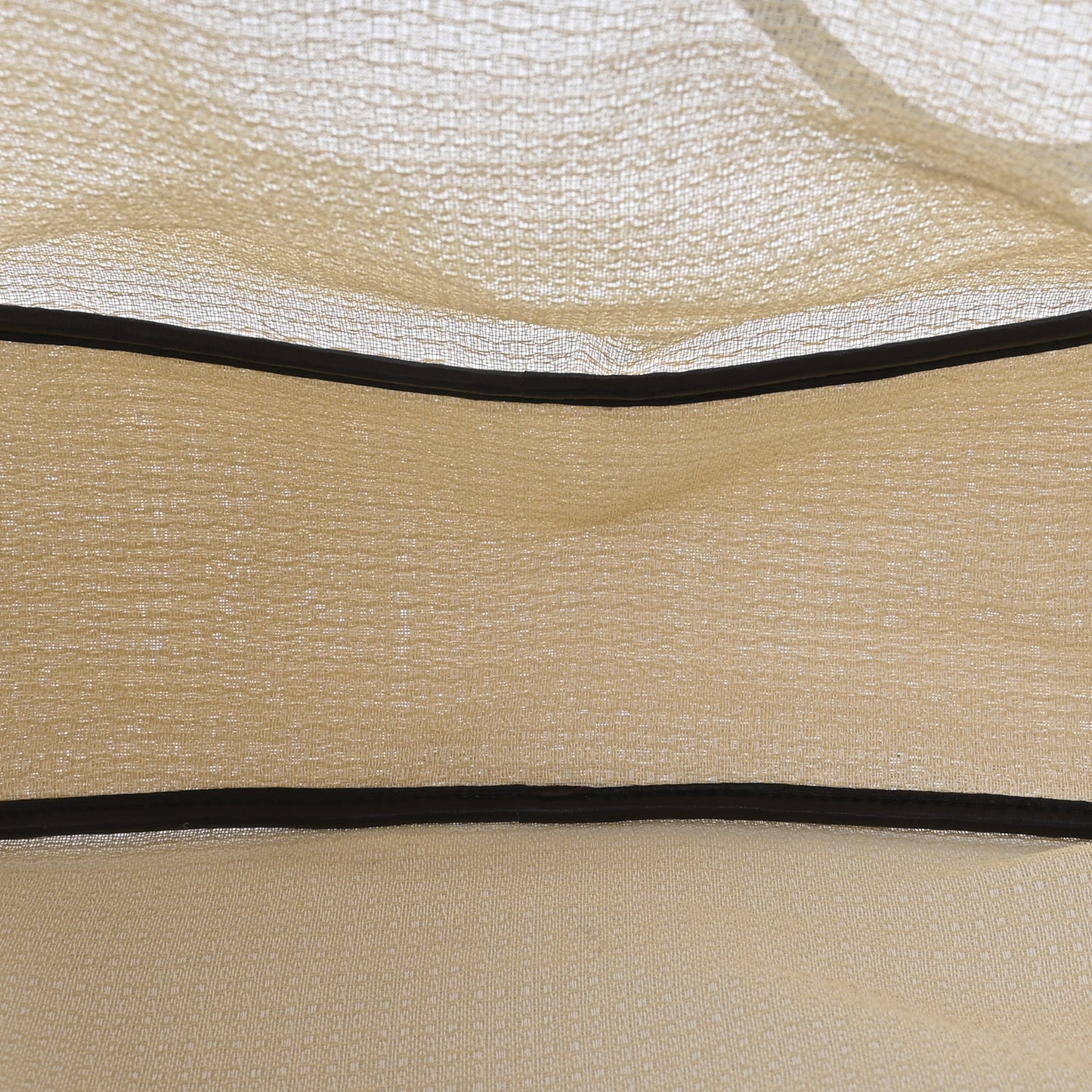Mesh Saddle Calfskin Barn Tote Bag Ivory