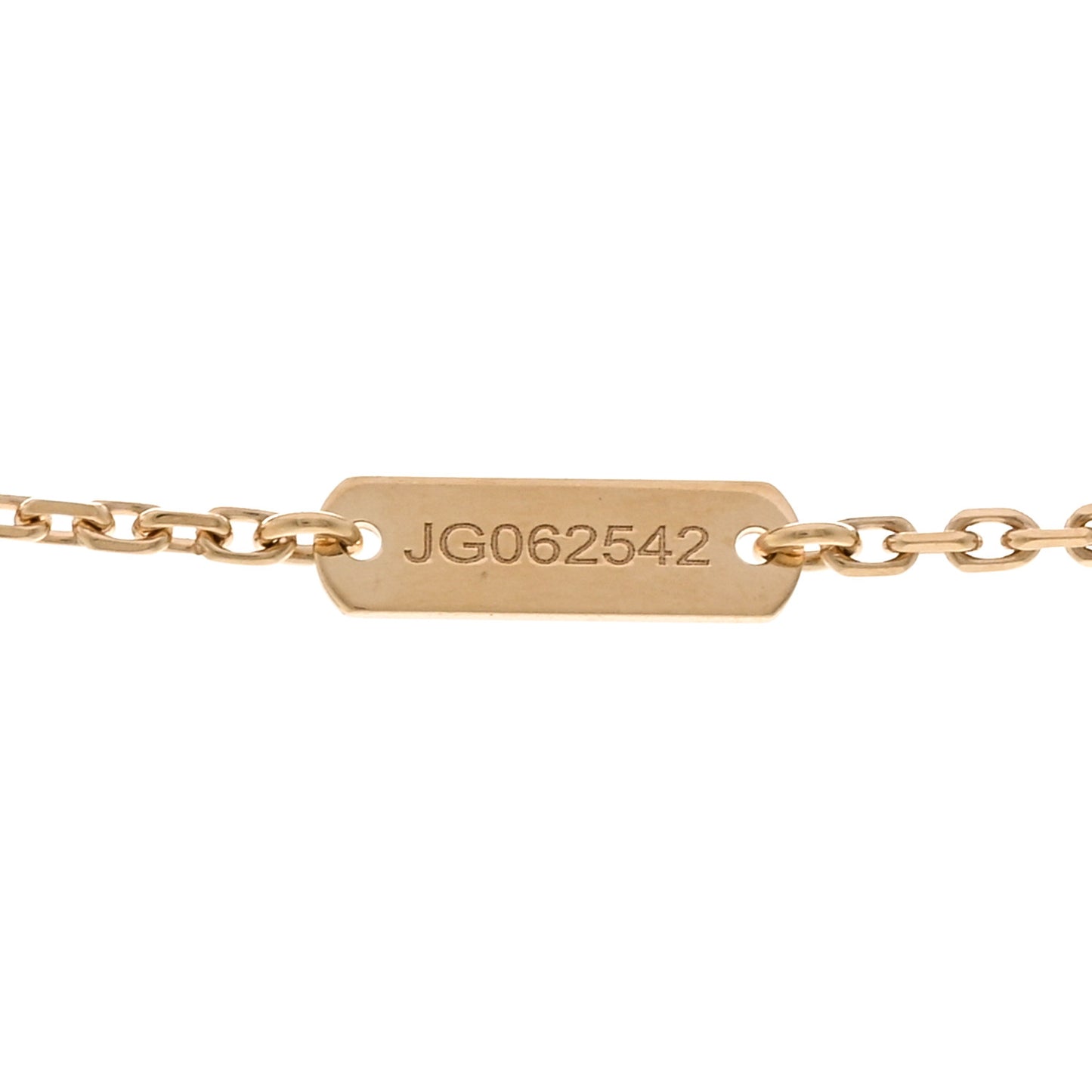 18K Yellow Gold Guilloche Vintage Alhambra Pendant Necklace