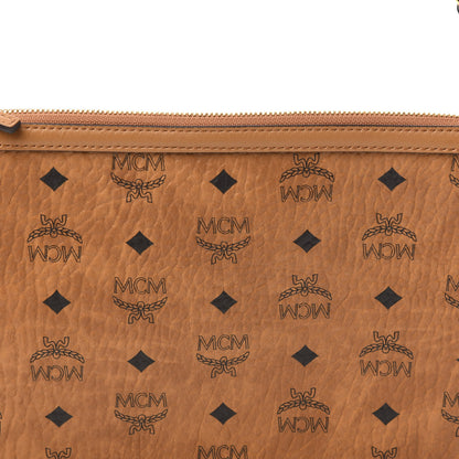 MCM Viseto Stark Wristlet Pouch Cognac 9 of 9