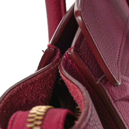 Celine Drummed Calfskin Micro Luggage Plum 9 of 11