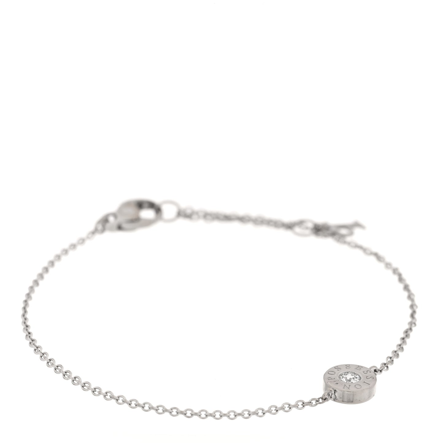 18K White Gold Diamond Possession Station Bracelet