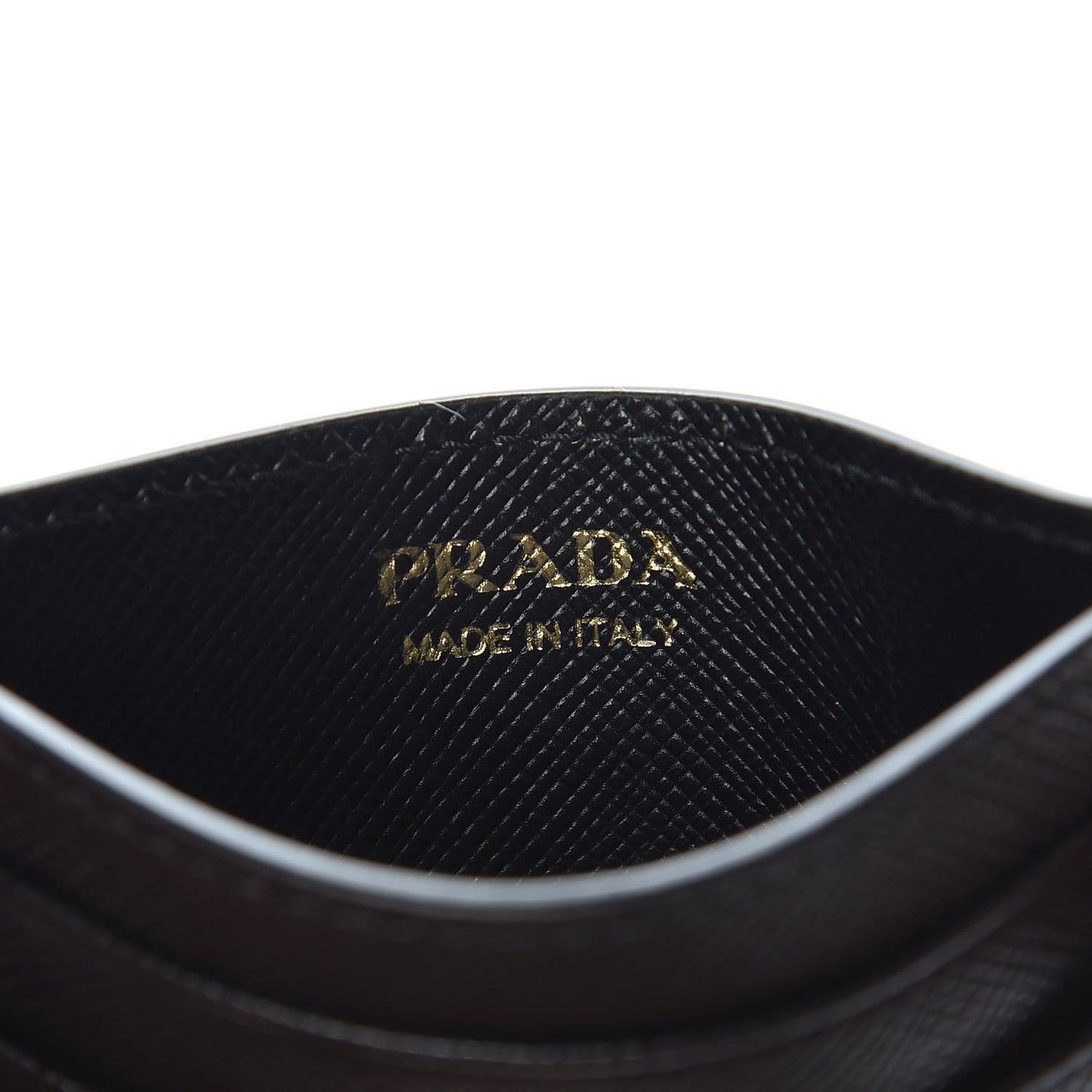 Saffiano Metal Card Holder Black
